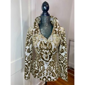 Peggy Jennings Vintage Silver & Brown Evening Coat